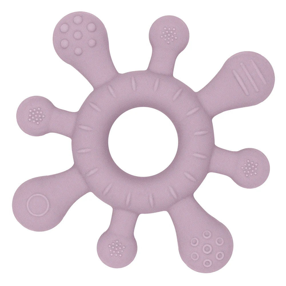 Living Textiles Silicone Splash Teether - Dusty Mauve